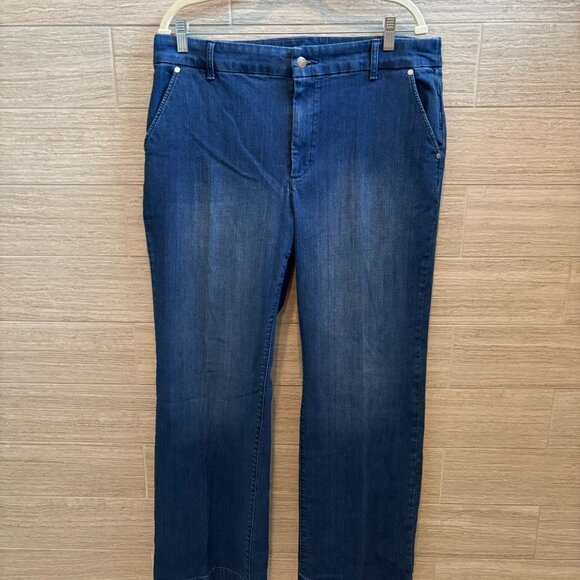 Chico's Denim - ❤️Chico's Trouser Denim Jeans Flared Wide Leg Size 16